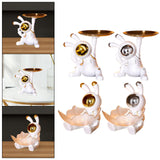 Maxbell Decorative Tray Space Rabbit Shape Sundries Container for Decoration Gifts Aureate tray