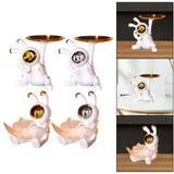 Maxbell Decorative Tray Space Rabbit Shape Sundries Container for Decoration Gifts Aureate tray