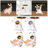 Maxbell Decorative Tray Space Rabbit Shape Sundries Container for Decoration Gifts Aureate tray