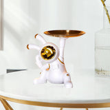 Maxbell Decorative Tray Space Rabbit Shape Sundries Container for Decoration Gifts Aureate tray