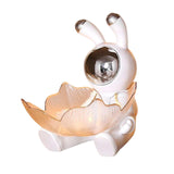 Maxbell Decorative Tray Space Rabbit Shape Sundries Container for Decoration Gifts Argent storage