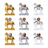 Maxbell Horse Statue Resin Figurine Sculpture Art Craft for Home Desk Decoration Aureate Style A