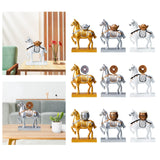 Maxbell Horse Statue Resin Figurine Sculpture Art Craft for Home Desk Decoration Aureate Style A