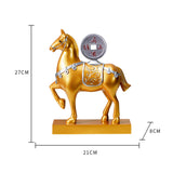 Maxbell Horse Statue Resin Figurine Sculpture Art Craft for Home Desk Decoration Aureate Style A