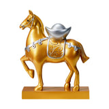 Maxbell Horse Statue Resin Figurine Sculpture Art Craft for Home Desk Decoration Aureate Style A