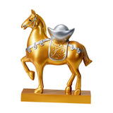 Maxbell Horse Statue Resin Figurine Sculpture Art Craft for Home Desk Decoration Aureate Style A
