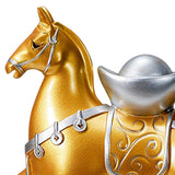 Maxbell Horse Statue Resin Figurine Sculpture Art Craft for Home Desk Decoration Aureate Style A