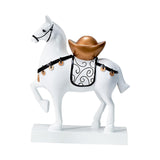 Maxbell Horse Statue Resin Figurine Sculpture Art Craft for Home Desk Decoration White Style A