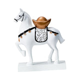 Maxbell Horse Statue Resin Figurine Sculpture Art Craft for Home Desk Decoration White Style A