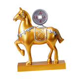 Maxbell Horse Statue Resin Figurine Sculpture Art Craft for Home Desk Decoration Aureate Style B