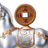 Maxbell Horse Statue Resin Figurine Sculpture Art Craft for Home Desk Decoration Argent Style B