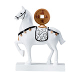 Maxbell Horse Statue Resin Figurine Sculpture Art Craft for Home Desk Decoration White Style B