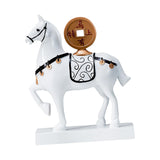 Maxbell Horse Statue Resin Figurine Sculpture Art Craft for Home Desk Decoration White Style B