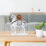 Maxbell Horse Statue Resin Figurine Sculpture Art Craft for Home Desk Decoration White Style B