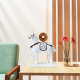 Maxbell Horse Statue Resin Figurine Sculpture Art Craft for Home Desk Decoration White Style B