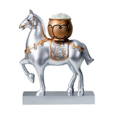 Maxbell Horse Statue Resin Figurine Sculpture Art Craft for Home Desk Decoration Argent Style C