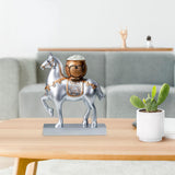 Maxbell Horse Statue Resin Figurine Sculpture Art Craft for Home Desk Decoration Argent Style C