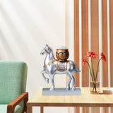 Maxbell Horse Statue Resin Figurine Sculpture Art Craft for Home Desk Decoration Argent Style C
