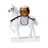 Maxbell Horse Statue Resin Figurine Sculpture Art Craft for Home Desk Decoration White Style C