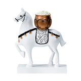 Maxbell Horse Statue Resin Figurine Sculpture Art Craft for Home Desk Decoration White Style C