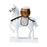 Maxbell Horse Statue Resin Figurine Sculpture Art Craft for Home Desk Decoration White Style C