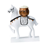 Maxbell Horse Statue Resin Figurine Sculpture Art Craft for Home Desk Decoration White Style C