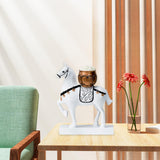 Maxbell Horse Statue Resin Figurine Sculpture Art Craft for Home Desk Decoration White Style C