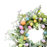 Maxbell Eucalyptus Wreath Ornament Colorful Egg Garland for Party Backdrop Window