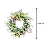 Maxbell Eucalyptus Wreath Ornament Colorful Egg Garland for Party Backdrop Window