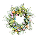 Maxbell Eucalyptus Wreath Ornament Colorful Egg Garland for Party Backdrop Window