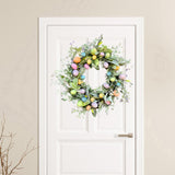Maxbell Eucalyptus Wreath Ornament Colorful Egg Garland for Party Backdrop Window