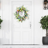 Maxbell Eucalyptus Wreath Ornament Colorful Egg Garland for Party Backdrop Window
