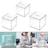 Maxbell Decorative Transparent Piggy Bank for Office Birthday Gift Home Decoration 12cmx12cmx12cm