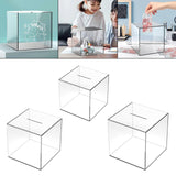 Maxbell Decorative Transparent Piggy Bank for Office Birthday Gift Home Decoration 12cmx12cmx12cm