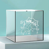 Maxbell Decorative Transparent Piggy Bank for Office Birthday Gift Home Decoration 15cmx15cmx15cm