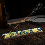 Maxbell Ceramic Incense Burner Craft Stick Incense Holder for SPA Wedding Holidays Lotus
