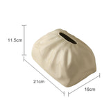 Maxbell Elegant Tissue Box Cover Holder Decoration Crafts Case Coffee Wide Mouth Beige