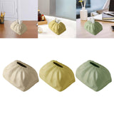 Maxbell Elegant Tissue Box Cover Holder Decoration Crafts Case Coffee Wide Mouth Beige