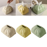 Maxbell Elegant Tissue Box Cover Holder Decoration Crafts Case Coffee Wide Mouth Beige