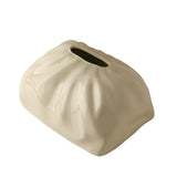 Maxbell Elegant Tissue Box Cover Holder Decoration Crafts Case Coffee Wide Mouth Beige