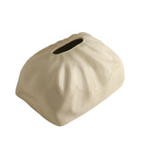 Maxbell Elegant Tissue Box Cover Holder Decoration Crafts Case Coffee Wide Mouth Beige