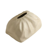 Maxbell Elegant Tissue Box Cover Holder Decoration Crafts Case Coffee Wide Mouth Beige