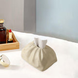 Maxbell Elegant Tissue Box Cover Holder Decoration Crafts Case Coffee Wide Mouth Beige