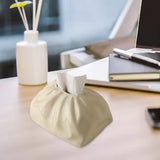 Maxbell Elegant Tissue Box Cover Holder Decoration Crafts Case Coffee Wide Mouth Beige