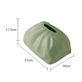 Maxbell Elegant Tissue Box Cover Holder Decoration Crafts Case Coffee Wide Mouth Green