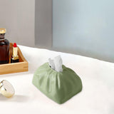 Maxbell Elegant Tissue Box Cover Holder Decoration Crafts Case Coffee Wide Mouth Green