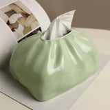 Maxbell Elegant Tissue Box Cover Holder Decoration Crafts Case Coffee Wide Mouth Green