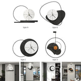 Maxbell Acrylic Wall Clock Hanging Collection Decors for Office Living Room Bedroom Style A