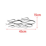 Maxbell Creative Fish Wall Sculpture Decorative Metal for Home Living Room Indoor 43cmx15cm
