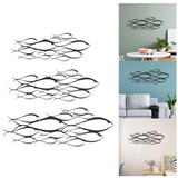 Maxbell Creative Fish Wall Sculpture Decorative Metal for Home Living Room Indoor 43cmx15cm